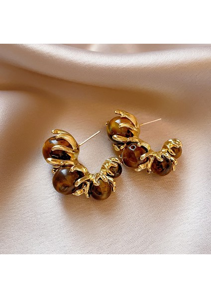 Maillard Kaplan Gözü Taşlı Küpeler - Kadınlar Için Vintage, Çok Yönlü, Zarif, Lüks, Sade ve Şık Küpeler (Yurt Dışından)