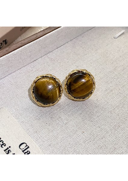 Maillard Kaplan Gözü Taşlı Küpeler - Kadınlar Için Vintage, Çok Yönlü, Zarif, Lüks, Sade ve Şık Küpeler (Yurt Dışından)