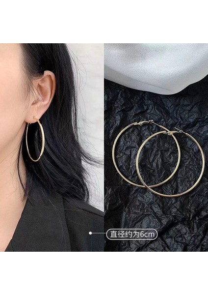 Avrupa ve Amerika Birleşik Devletleri Kişilik Büyük Daire Küpeler Kadın Kıdemli Küpe Duygusu Moda Mizaç Basit Küpeler Küpeler Kulak Aksesuarları (Yurt Dışından)