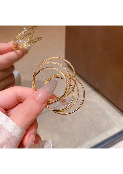 Avrupa ve Amerika Birleşik Devletleri Kişilik Büyük Daire Küpeler Kadın Kıdemli Küpe Duygusu Moda Mizaç Basit Küpeler Küpeler Kulak Aksesuarları (Yurt Dışından)