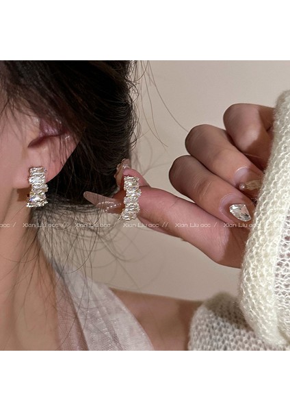 Kadınlar Için 925 Ayar Gümüş Püsküllü Çiçek Küpeler, Lüks Uzun Küpeler, Popüler Stil (Yurt Dışından)