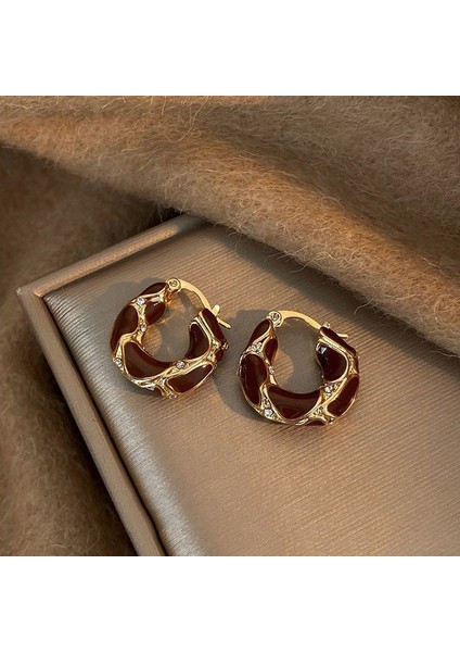 Maillard Kaplan Gözü Taşlı Küpeler - Kadınlar Için Vintage, Çok Yönlü, Zarif, Lüks, Sade ve Şık Küpeler (Yurt Dışından)