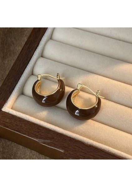 Maillard Kaplan Gözü Taşlı Küpeler - Kadınlar Için Vintage, Çok Yönlü, Zarif, Lüks, Sade ve Şık Küpeler (Yurt Dışından)