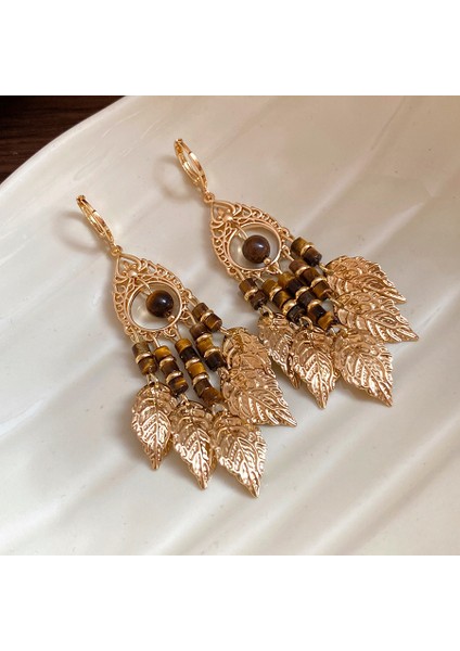 Maillard Kaplan Gözü Taşlı Küpeler - Kadınlar Için Vintage, Çok Yönlü, Zarif, Lüks, Sade ve Şık Küpeler (Yurt Dışından)