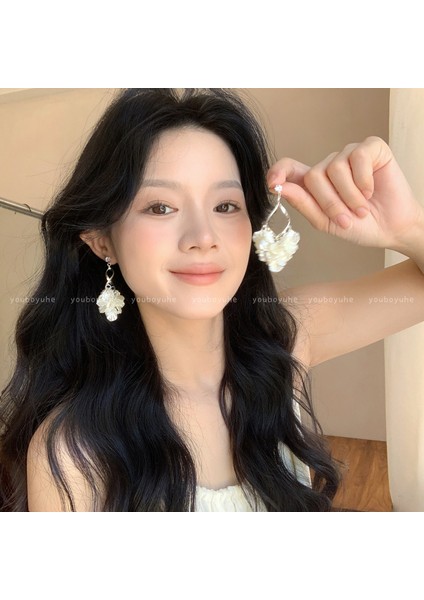 Kadınlar Için Yeni Metalik Cilalı Küpeler, Zarif ve Sofistike Halka Küpeler (Yurt Dışından)