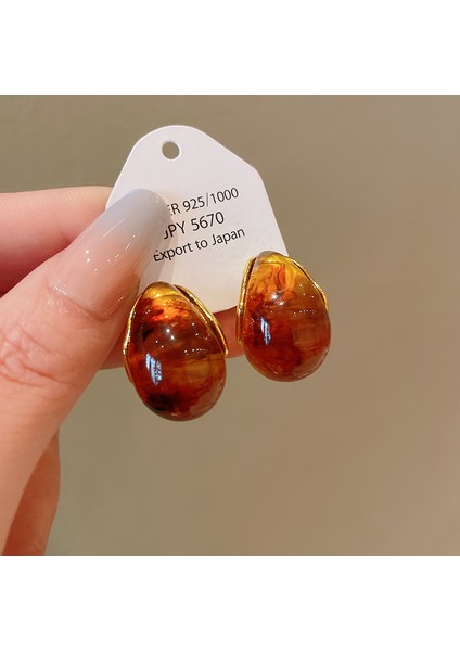 Maillard Kaplan Gözü Taşlı Küpeler - Kadınlar Için Vintage, Çok Yönlü, Zarif, Lüks, Sade ve Şık Küpeler (Yurt Dışından)