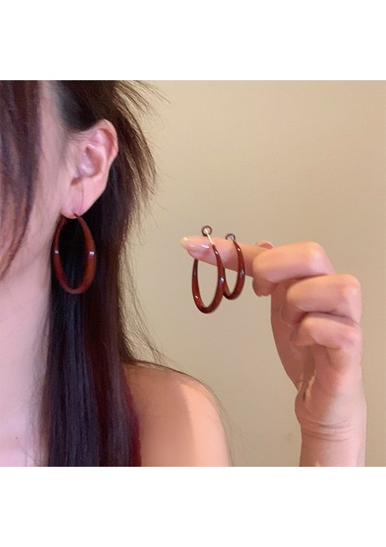 Kadınlar Için Yeni Sonbahar/kış Metalik Parlak Yuvarlak Küpeler, Zarif ve Sofistike, Kare ve Yuvarlak Yüzlere Yakışır, Retro Tarz. (Yurt Dışından)