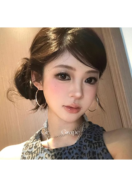 Kadınlar Için Yeni Sonbahar/kış Metalik Parlak Yuvarlak Küpeler, Zarif ve Sofistike, Kare ve Yuvarlak Yüzlere Yakışır, Retro Tarz. (Yurt Dışından)