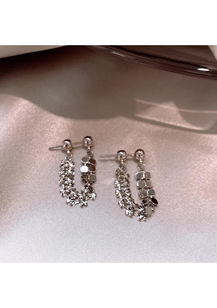 Kadınlar Için Yeni Sonbahar/kış Metalik Parlak Yuvarlak Küpeler, Zarif ve Sofistike, Kare ve Yuvarlak Yüzlere Yakışır, Retro Tarz. (Yurt Dışından)