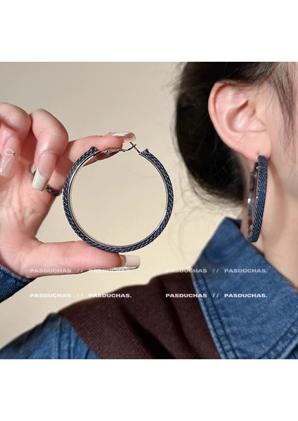 Kadınlar Için Yeni Sonbahar/kış Metalik Parlak Yuvarlak Küpeler, Zarif ve Sofistike, Kare ve Yuvarlak Yüzlere Yakışır, Retro Tarz. (Yurt Dışından)