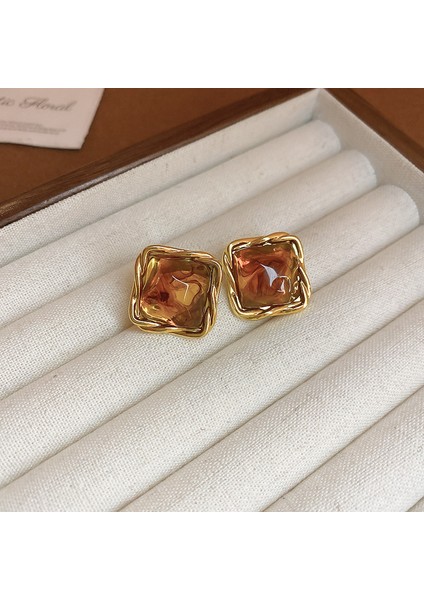 Maillard Kaplan Gözü Taşlı Küpeler - Kadınlar Için Vintage, Çok Yönlü, Zarif, Lüks, Sade ve Şık Küpeler (Yurt Dışından)