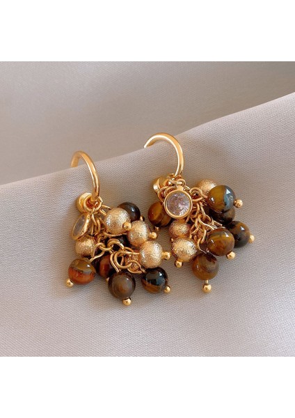 Maillard Kaplan Gözü Taşlı Küpeler - Kadınlar Için Vintage, Çok Yönlü, Zarif, Lüks, Sade ve Şık Küpeler (Yurt Dışından)