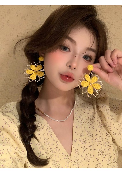 Kadınlar Için Yeni Metalik Cilalı Küpeler, Zarif ve Sofistike Halka Küpeler (Yurt Dışından)