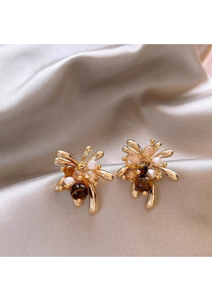 Kadınlar Için Yeni Sonbahar/kış Metalik Parlak Yuvarlak Küpeler, Zarif ve Sofistike, Kare ve Yuvarlak Yüzlere Yakışır, Retro Tarz. (Yurt Dışından)