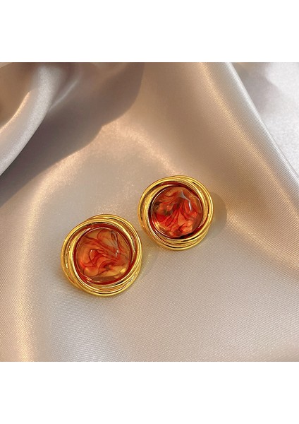 Maillard Kaplan Gözü Taşlı Küpeler - Kadınlar Için Vintage, Çok Yönlü, Zarif, Lüks, Sade ve Şık Küpeler (Yurt Dışından)