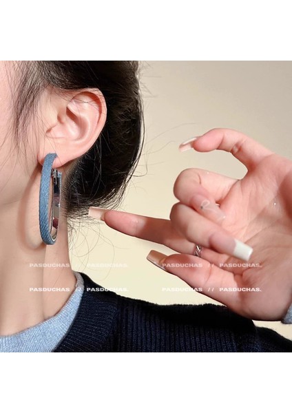 Kadınlar Için Yeni Sonbahar/kış Metalik Parlak Yuvarlak Küpeler, Zarif ve Sofistike, Kare ve Yuvarlak Yüzlere Yakışır, Retro Tarz. (Yurt Dışından)