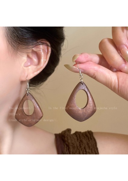 Kadınlar Için Yeni Sonbahar/kış Metalik Parlak Yuvarlak Küpeler, Zarif ve Sofistike, Kare ve Yuvarlak Yüzlere Yakışır, Retro Tarz. (Yurt Dışından)