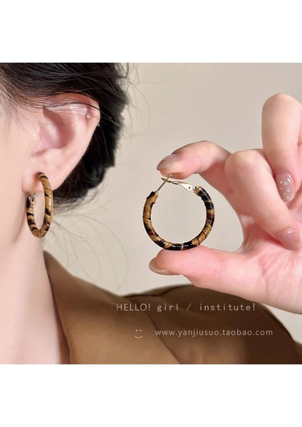 Kadınlar Için Yeni Metalik Cilalı Küpeler, Zarif ve Sofistike Halka Küpeler (Yurt Dışından)