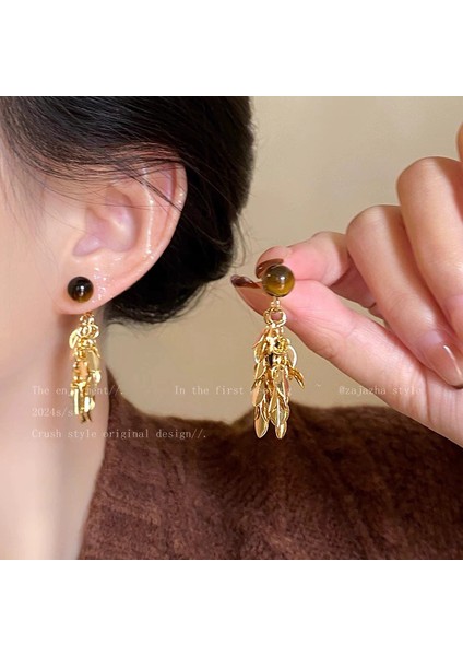 Kadınlar Için Yeni Sonbahar/kış Metalik Parlak Yuvarlak Küpeler, Zarif ve Sofistike, Kare ve Yuvarlak Yüzlere Yakışır, Retro Tarz. (Yurt Dışından)