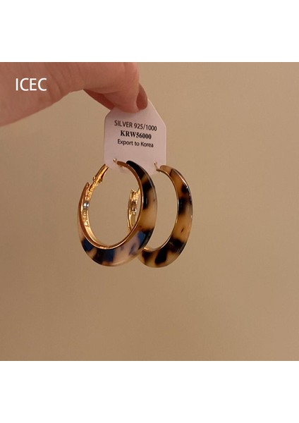 Kadınlar Için Yeni Sonbahar/kış Metalik Parlak Yuvarlak Küpeler, Zarif ve Sofistike, Kare ve Yuvarlak Yüzlere Yakışır, Retro Tarz. (Yurt Dışından)