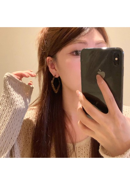 Kadınlar Için Yeni Sonbahar/kış Metalik Parlak Yuvarlak Küpeler, Zarif ve Sofistike, Kare ve Yuvarlak Yüzlere Yakışır, Retro Tarz. (Yurt Dışından)