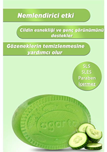 Doğal Salatalık Sabunu Cildi Kurutmadan Temizler 125 G El Yapımı Lüks modelleri