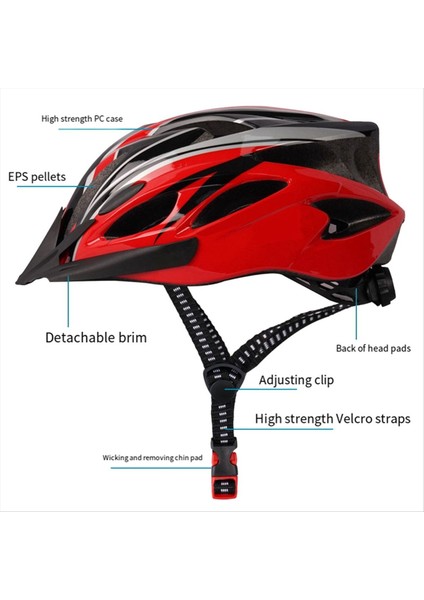 Yetişkin Bisiklet Kaskı, Erkek ve Kadın, Bisiklet Için Önerilen Ölçü 54-63 Cm, D (Yurt Dışından) modelleri