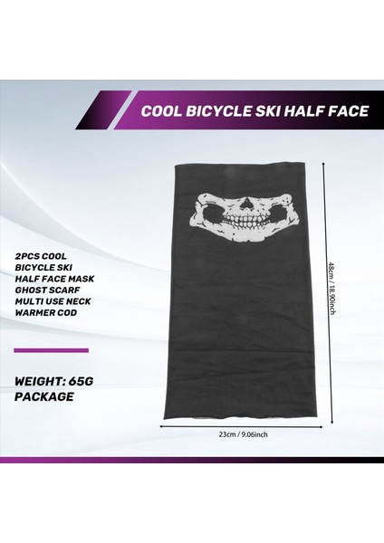 2 Adet Bisiklet Kayak Yarım Yüz Maskesi Hayalet Atkı Boyun Isıtıcısı Cod (Yurt Dışından) indirimleri