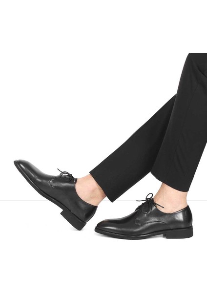 Erkek Siyah Bağcıklı Deri Klasik Ayakkabı fiyatları