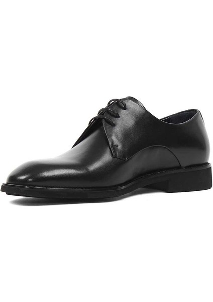 Erkek Siyah Bağcıklı Deri Klasik Ayakkabı fırsatları