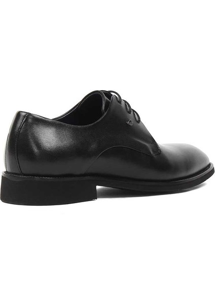 Erkek Siyah Bağcıklı Deri Klasik Ayakkabı indirimleri
