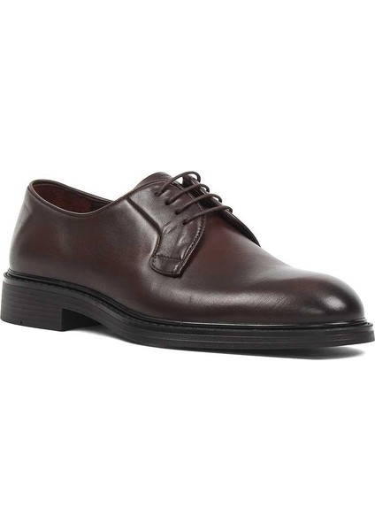 Erkek Kahverengi Bağcıklı Deri Ayakkabı modelleri