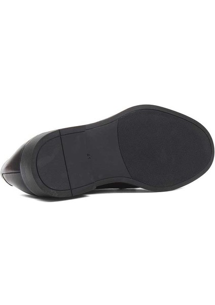 Erkek Kahverengi Bağcıklı Deri Ayakkabı