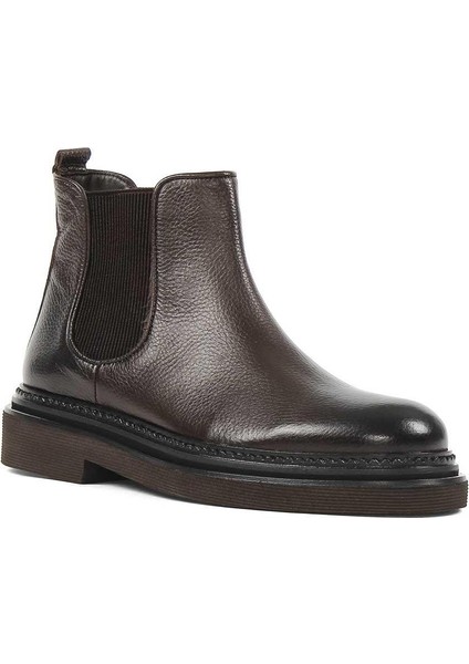 Erkek Kahverengi Deri Chelsea Bot modelleri