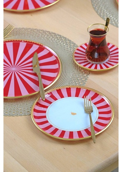 Pink Line 6 Parça 6 Kişilik Servis Takımı - Servis Tabağı modelleri