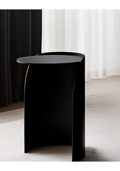 Pastel Minimalist Metal Yan Sehpa | Modern Dekoratif Salon & Ofis Dekorasyonu