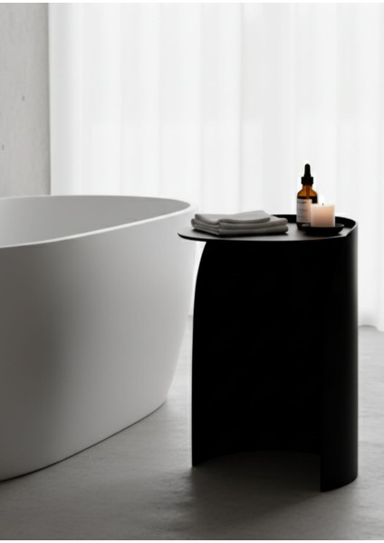 Pastel Minimalist Metal Yan Sehpa | Modern Dekoratif Salon & Ofis Dekorasyonu modelleri