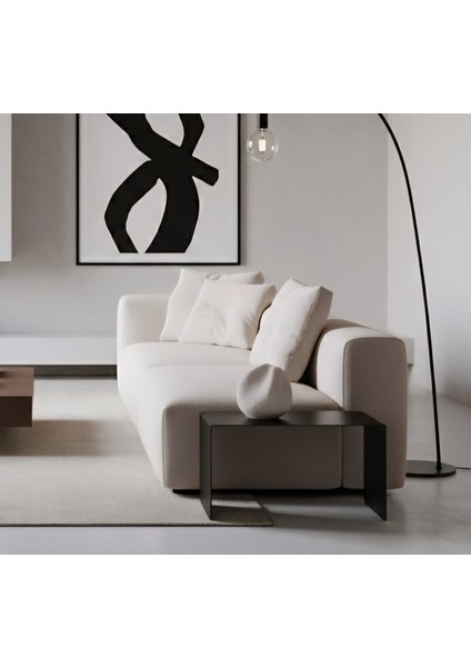 Pastel Minimalist Metal Yan Sehpa | Modern Dekoratif Salon & Ofis Dekorasyonu fırsatları