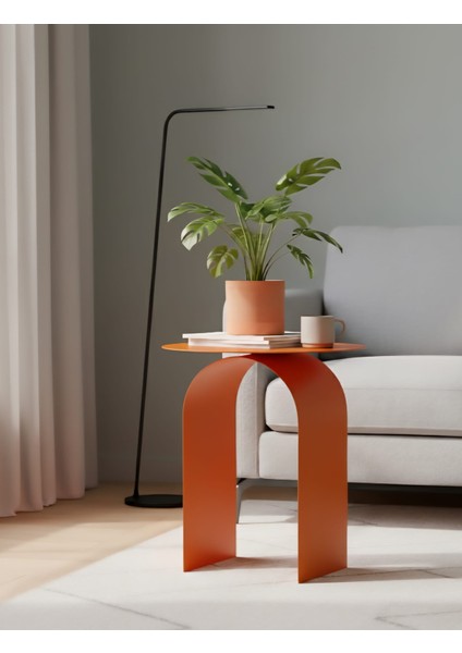 Pastel Minimalist Metal Yan Sehpa | Modern Dekoratif Salon & Ofis Dekorasyonu fiyatları