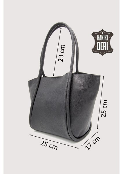 Hakiki Deri Kadın Organizerlı Omuz Çantası Siyah SMR9205 modelleri