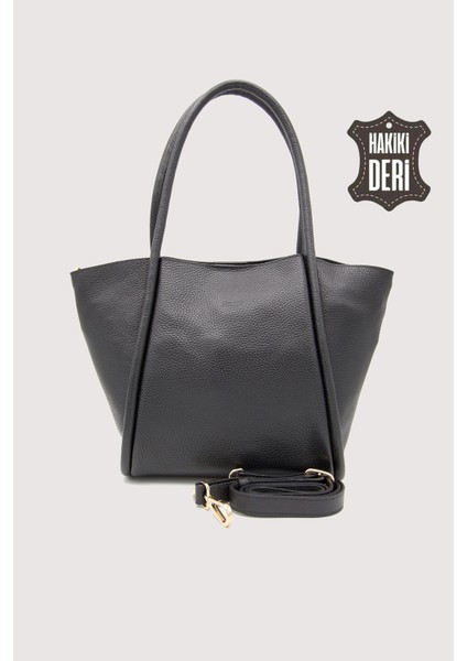 Hakiki Deri Kadın Organizerlı Omuz Çantası Siyah SMR9205 fırsatları