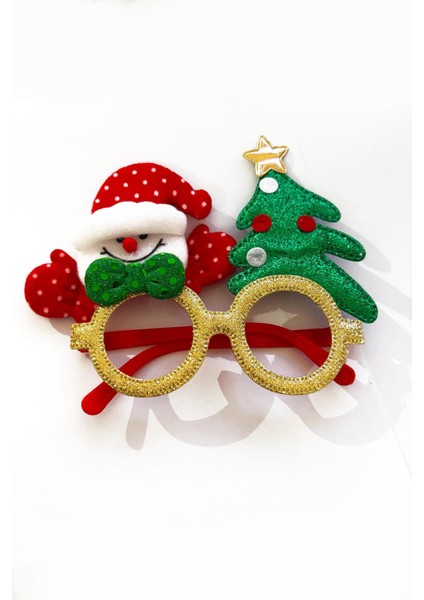 Yılbaşı Ağacı ve Noel Baba Eğlenceli Gözlük modelleri