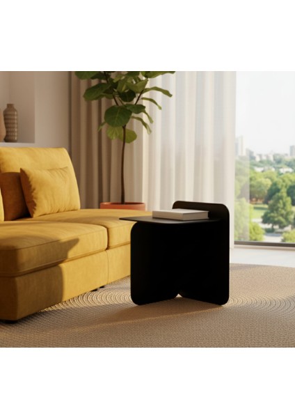 Pastel Minimalist Metal Yan Sehpa | Modern Dekoratif Salon & Ofis Dekorasyonu modelleri