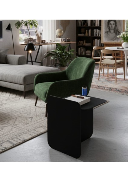 Pastel Minimalist Metal Yan Sehpa | Modern Dekoratif Salon & Ofis Dekorasyonu indirimleri