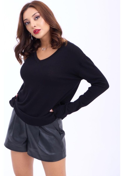 V Yaka Basic Triko Kazak fiyatları