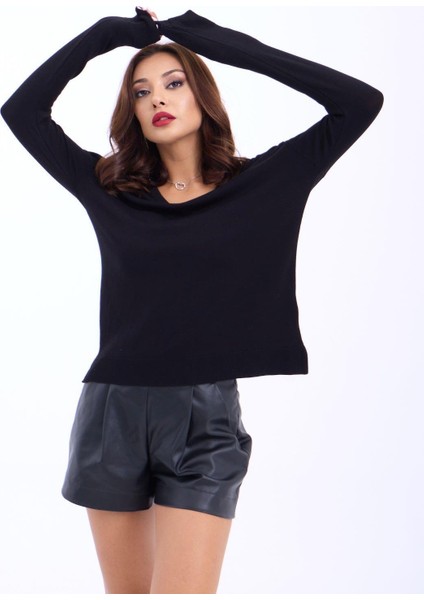 V Yaka Basic Triko Kazak fırsatları