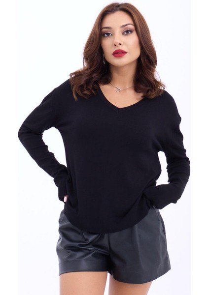 V Yaka Basic Triko Kazak indirimleri