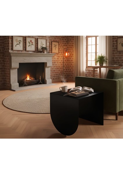 Pastel Minimalist Metal Yan Sehpa | Modern Dekoratif Salon & Ofis Dekorasyonu fırsatları