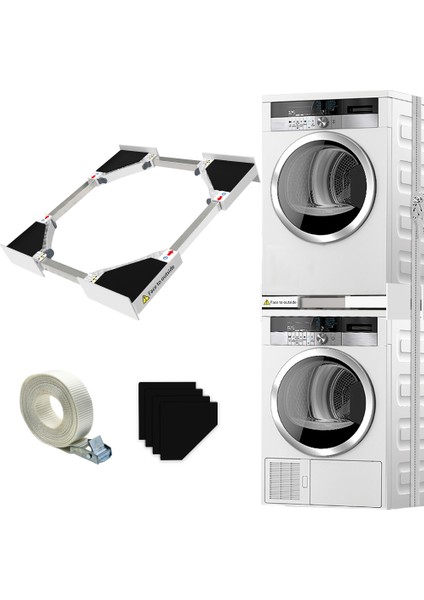 Lg Uyumlu Çamaşır - Kurutma Makinesi Ayarlanabilir Istifleme Kiti - Tüm Markalara Uyumlu