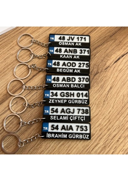 Kişiye Özel Plaka Anahtarlık Çiftli Set (2 Adet) - Isimli ve Plakalı Araç Anahtarlığı fiyatları